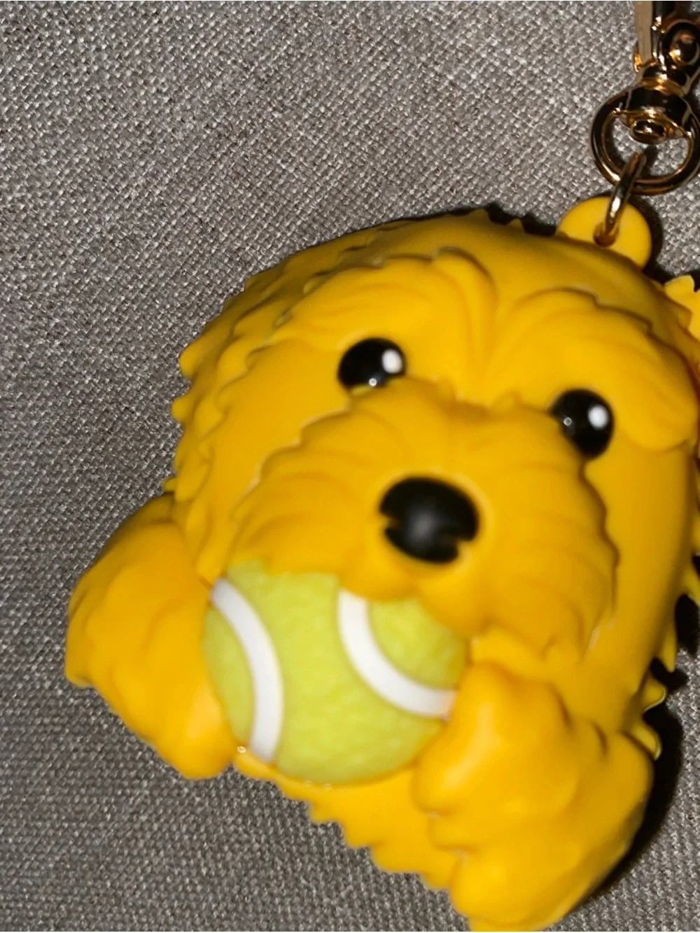 Bath & Body Works Pocketbac Yellow Dog Tennis Ball Sanitizer Holder Purse Charm
